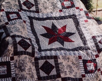 Beginner Quilt Pattern - Somerset Quilt, easy pattern, digital download