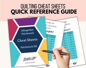 Best Quilters Guide Reference Sheets, Get Instant PDF Download, Best Cheat Sheets for Quilters, Quick Reference Quilting Guides,