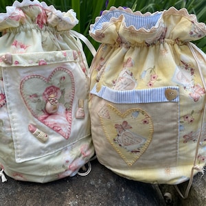 Kordelzug Muster|Nähbeutel|Schnürebeutel PDF|PDF Schnittmuster|Mädchen Tasche|Projekttasche|Tilda Windy days|Tilda Schnittmuster|Tilda Stoff|