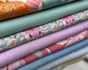 Curated Fabric Bundle|Fat Quarter Bundle|8 fat quarters curated bundle|ruby star society|tilda fabric