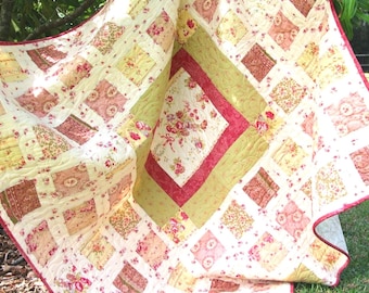 Beginner Quilt PDF Pattern Easy scrappy pattern medallion Quilt  PDF Quilt Downloadable Pattern