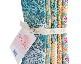 Cotton Beach Tilda Fabrics 5 Fat Quarters-Sunbeam available NOW