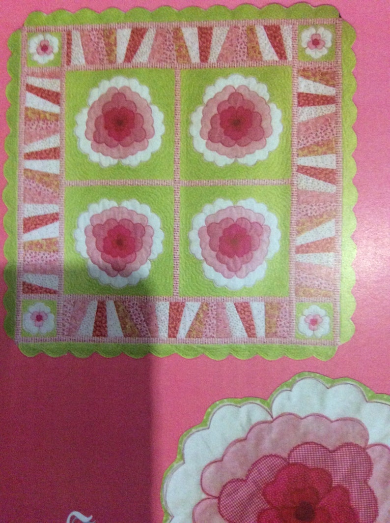 Retro Rose Quilt as You Go Quilt Pattern by Monica Poole Etsy