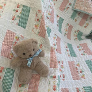 Easy Quilt Patterns PDF ONLY Simple Chic Quilt Beginner Pattern for Baby Throw and Bed Quilts. image 13