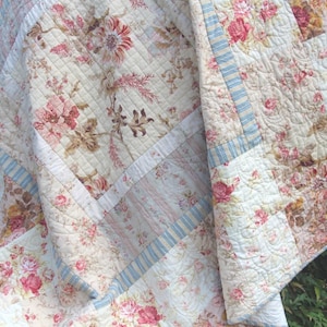 Nybörjarmönster för quilt i PDF-format för nedladdning, digital quiltning, lapptäcke, blommönster, vårblommor, tyg, hantverk, sömnadshandledning, enkel