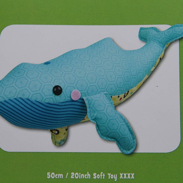 Toy Softie Pattern, William the Whale Toy Pattern, Funky Friends Factory, Soft Toy, Softie Whale Pattern, Whale Pattern, Toy Sewing Pattern