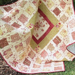 Beginner Quilt Pattern PDF Easy Simple Quilt Pattern for Beginner Medallion Quilt Digital Pattern