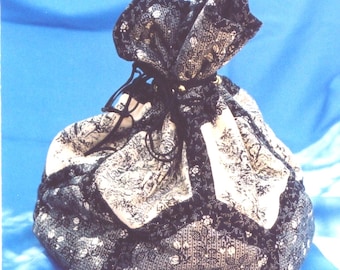 Patrón PDF de bolsa: Bolsa hexagonal con cordón para proyectos de costura, tejido y crochet.