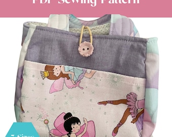 Bolso de mano para niñas (PDF) Patrón de costura fácil para bolso