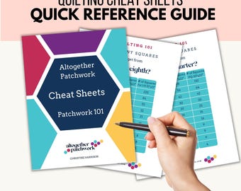 Quilting Cheat Sheet Quilter Tips Sew Cheat Sheets Printable Sewing Guide Beginner Reference Instant Pdf Download Quilt Sizes Fabric
