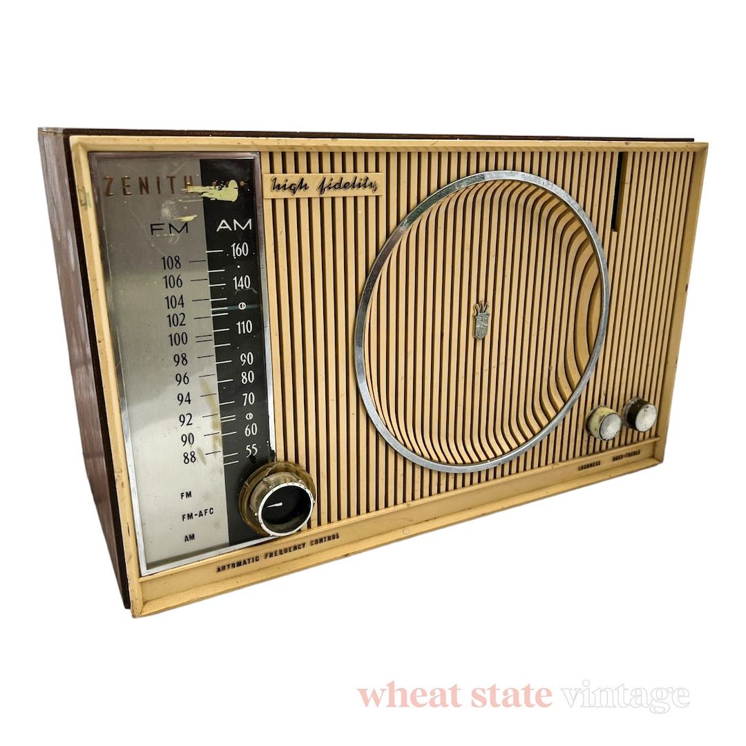 Great Vintage Zenith AM/FM Tube Radio Model 845 8H420 Working Condition ...