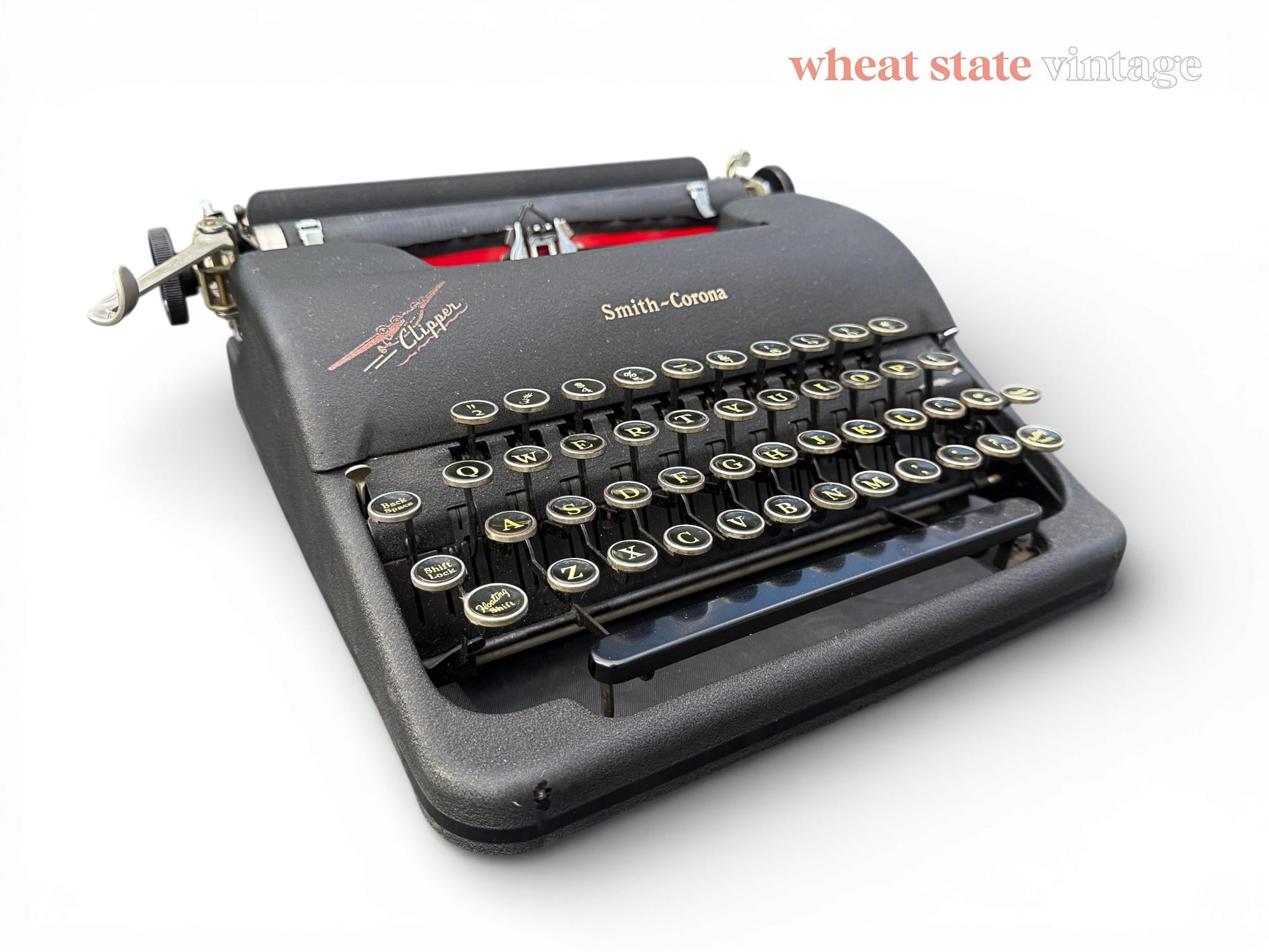 【ビンテージ】大型 米国 アンティーク SMITH-CORONA タイプライター Lovely 1940s Smith Corona Clipper Typewriter - Working Beautifully