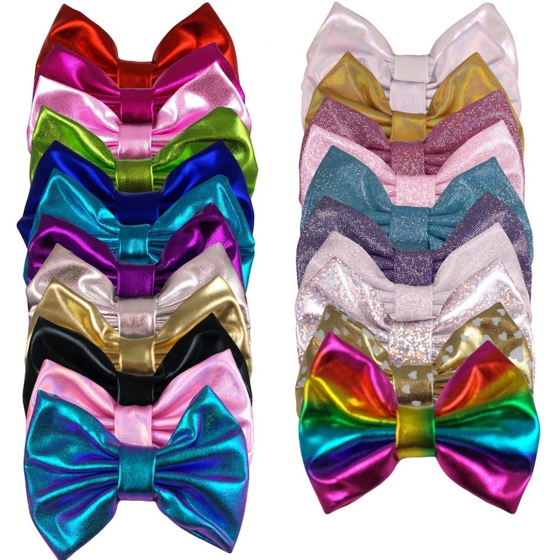 Light Pink Shimmer XMBN-017 5 XL Shiny Metallic Bow