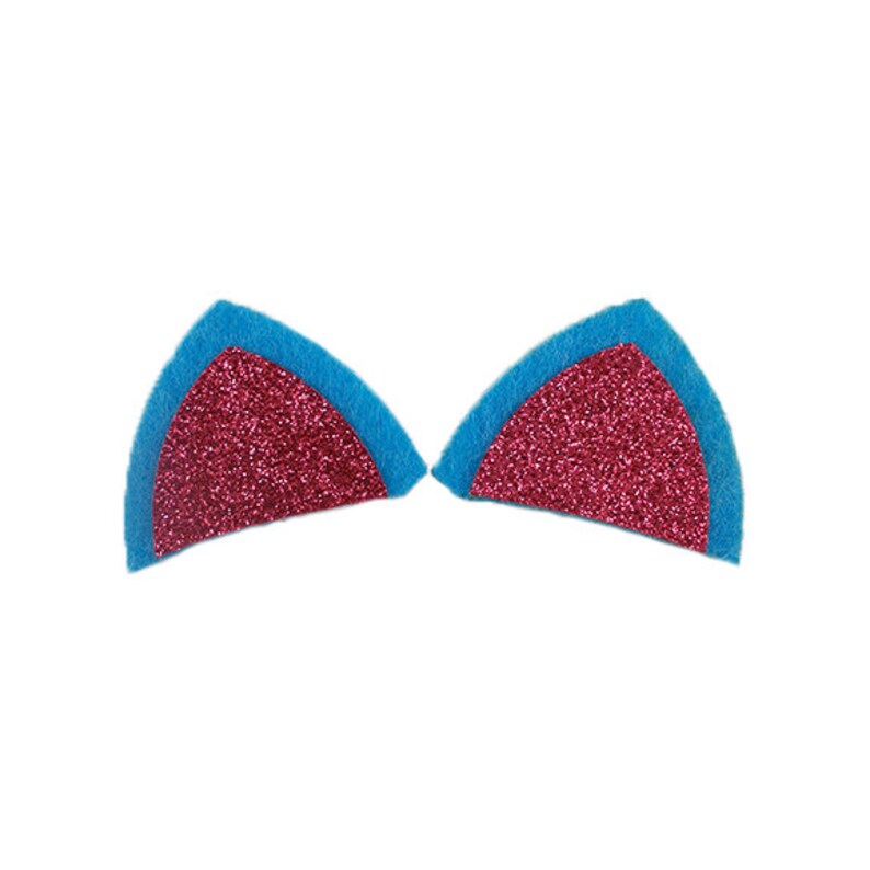 Glitter Unicorn Ears EAR-003 Blue /& Hot Pink