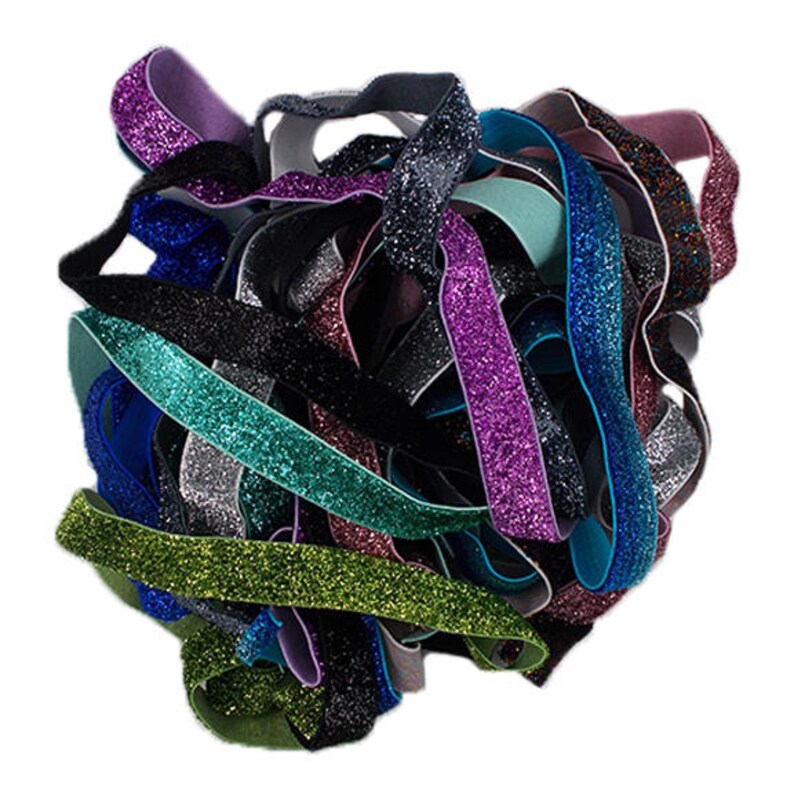 Black 5/8 Glitter Stretch Elastic 5/8G016 Etsy