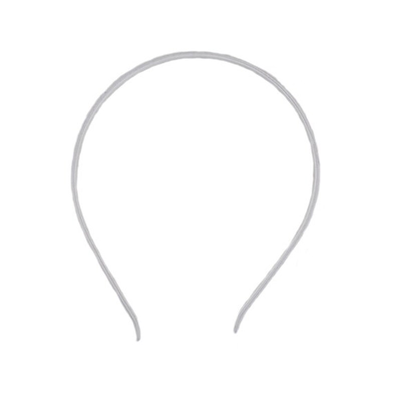 5mm Satin Lined Metal Headband White HB-SLM-018