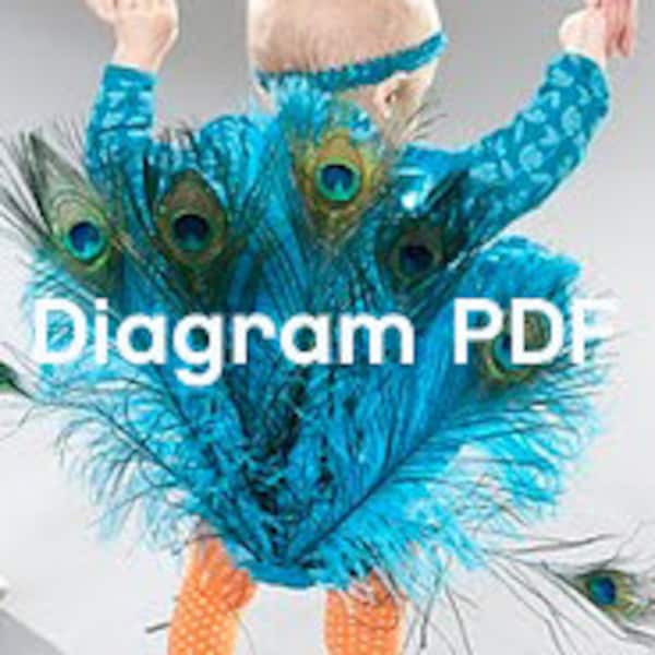 Baby/Toddler Peacock Costume Diagram