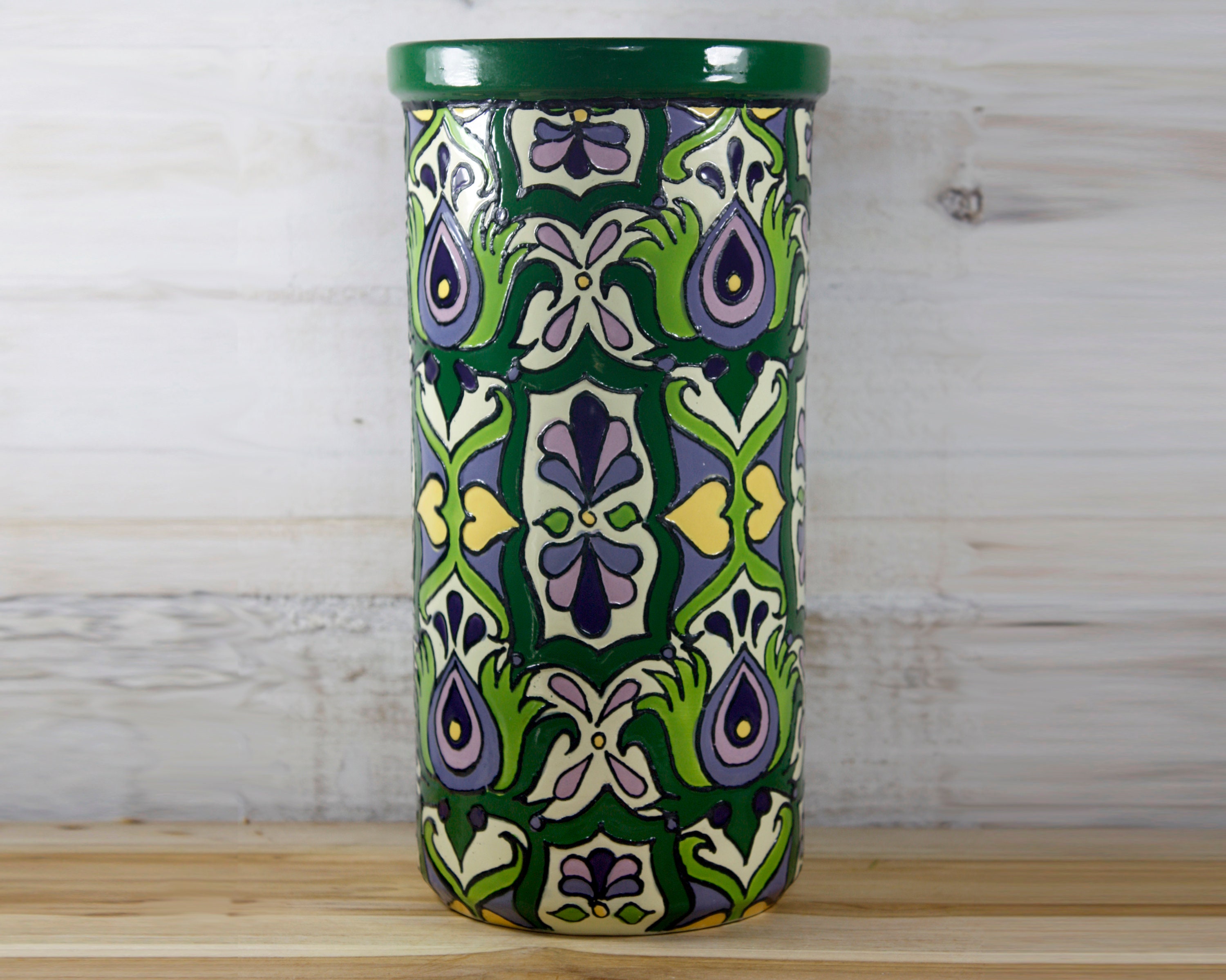Drink & Barware Utensil Holder Talavera Pottery Wine Cooler Large Vase