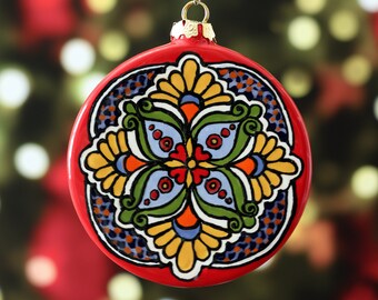 Talavera Ornament, Mexican Ornament, Spanish Ornament, Mexican Christmas, Spanish Christmas