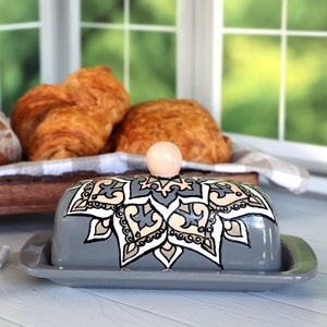 Talavera Pottery Covered Butter Dish - Southwest Butter Dish - Mexican Folk Art