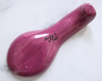 Poggiamestolo In Ceramica Talavera Dipinto A Mano – Multicolore Con Bordo Rosso, 25x12 Cm, Senza Piombo, Fatto In Messico