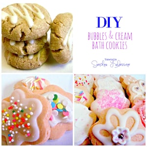 DIY Bubbles & Cream Bath Cookies - Tutorial - Pdf e-Book - Solid Bubble Bath - Bubble Bar