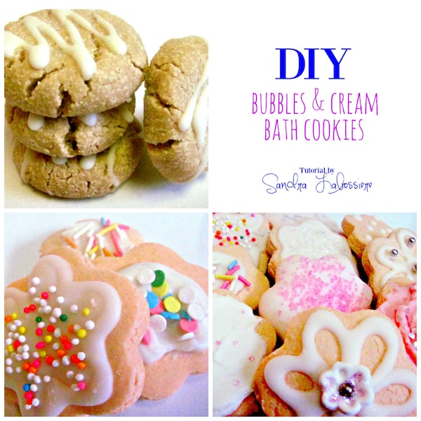 DIY Bubbles & Cream Bath Cookies - Tutorial - Pdf e-Book - Solid Bubble Bath - Bubble Bar