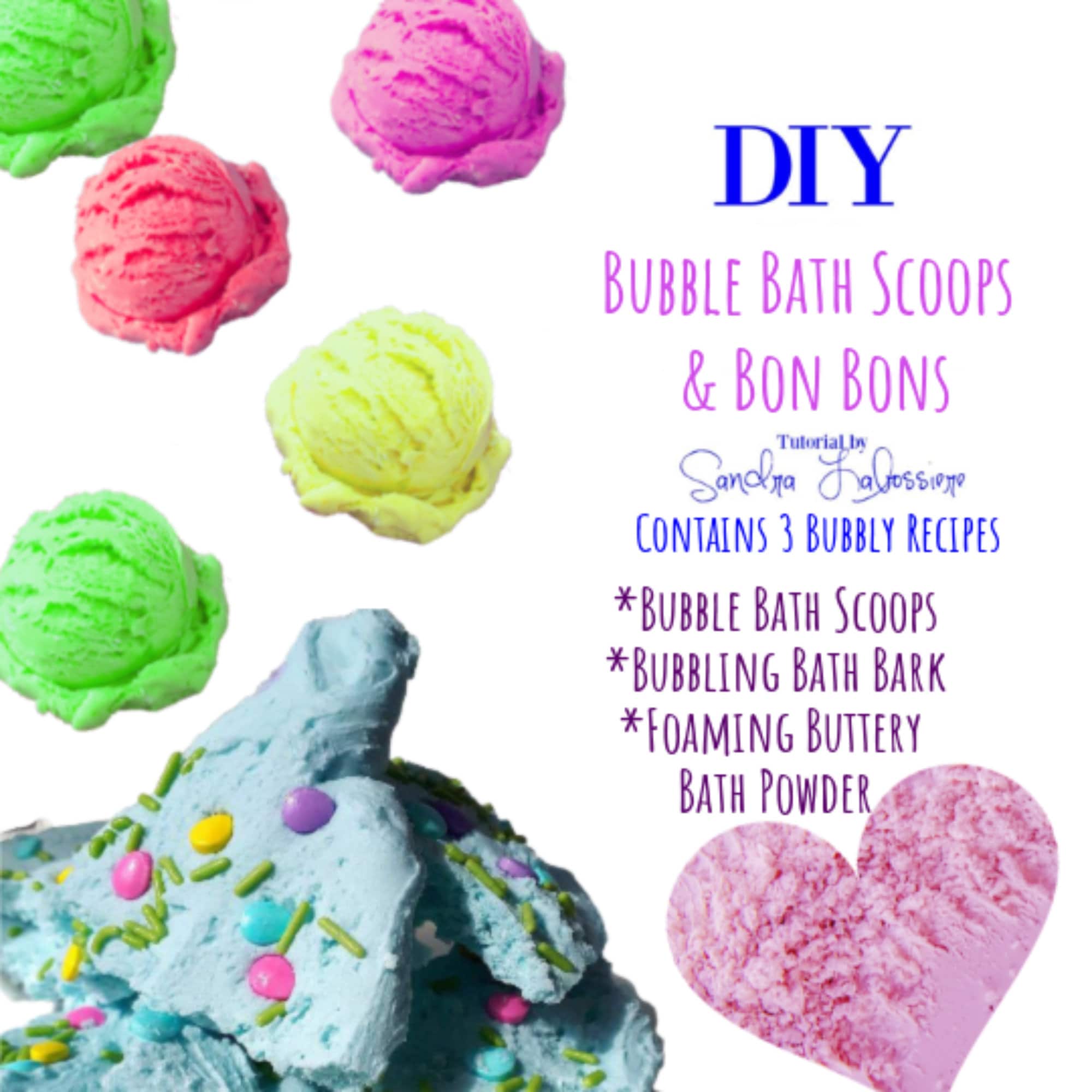DIY Solid Bubble Bath Scoops and Bon Bons Tutorial FAST Etsy