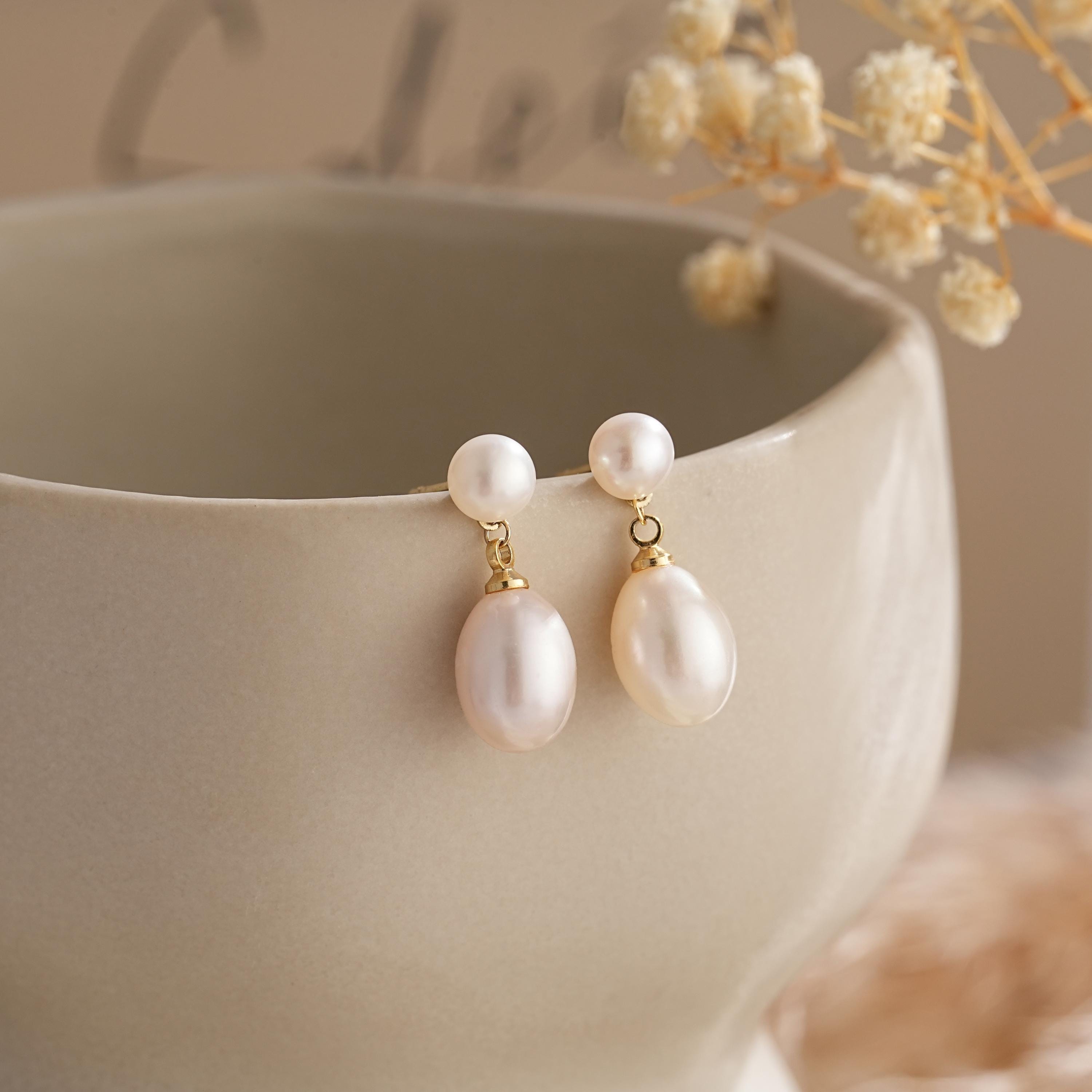 Double Pearl Earrings