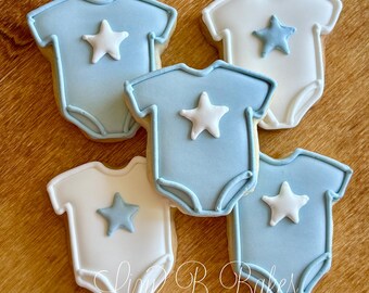 24 Mini Star Baby Onesie Cookies!