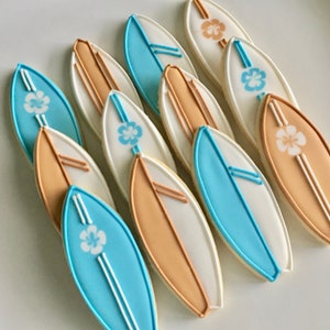Beachy Surfboard Cookies!