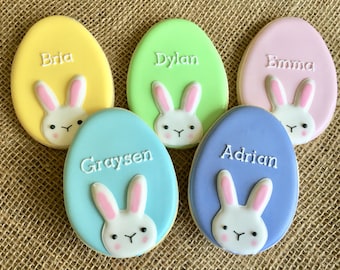 12 Personalized Easter Egg Sugar Cookies!