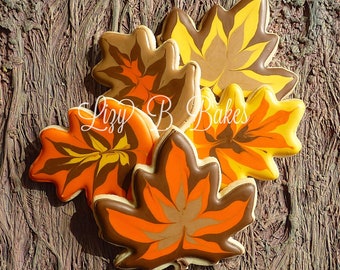 Autumn Leaves Sugar Cookies for Thanksgiving