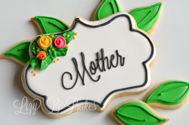 Personalized Floral Mother's Day Cookies image 1