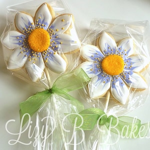 One Dozen Flower Cookie Pops
