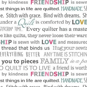 Words to Quilt By by Cherry Guidry for Benartex (0145/7509)