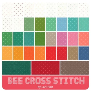 Bee Cross Stitch by Lori Holt for Riley Blake Designs Bee Cross Stitch ALPINE C747-ALPINE image 2