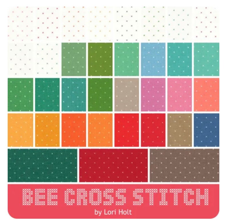 Bee Cross Stitch by Lori Holt for Riley Blake Designs Bee Cross Stitch ALPINE C747-ALPINE image 2