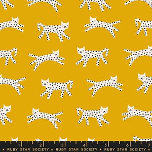 Darlings 2 by Rashida Coleman Hale for Ruby Star Society - Snow Leopard Goldenrod (RS5061-11)