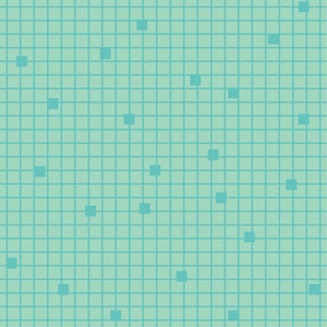 May include: A light blue background with a grid pattern.  There are many small, light blue squares scattered across the background.