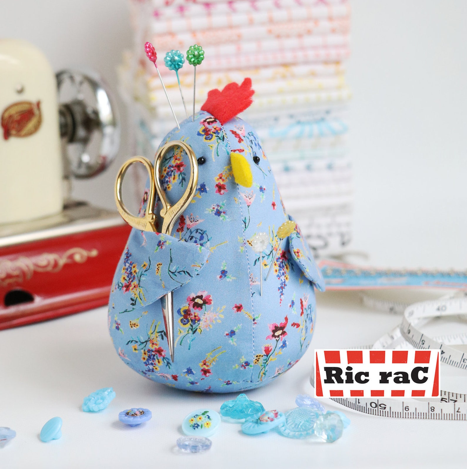 Chicken Caddy Pincushion Pattern by Jodie Carleton of Ric Rac - Etsy
