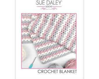 Crochet Blanket pattern by Sue Daley Designs