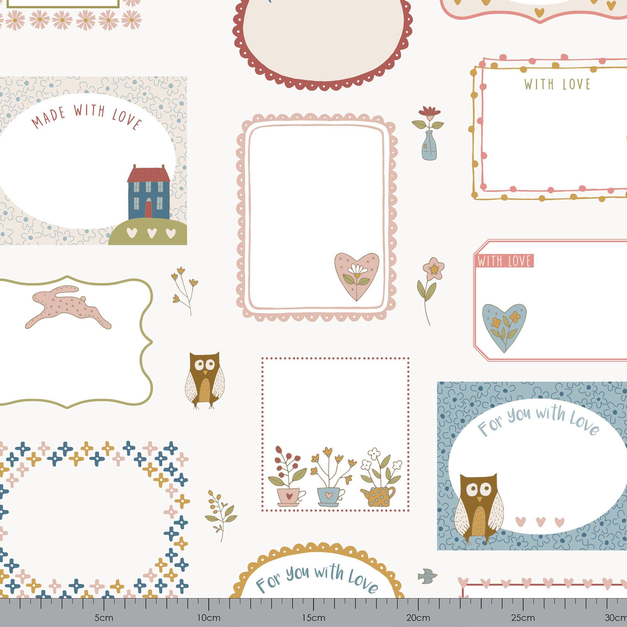 Owl and Hare Hollow by The Birdhouse for Devonstone Collection - Quilt Label Panel (DV3442)