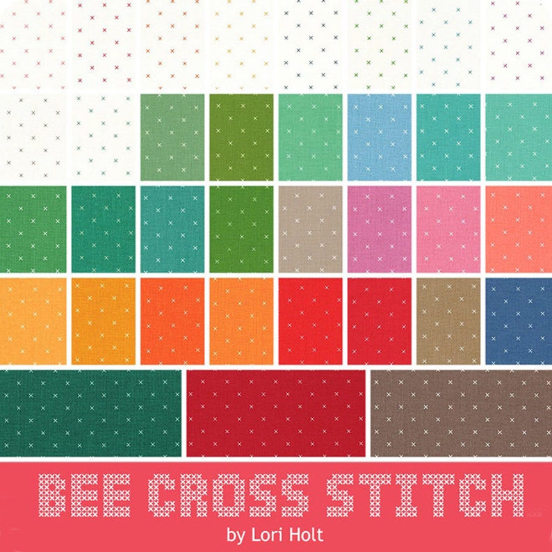 Bee Cross Stitch by Lori Holt for Riley Blake Designs 10 STACKER image 2