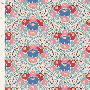 Jubilee by Tone Finnanger for Tilda - Autumn Bouquet Teal (100558)