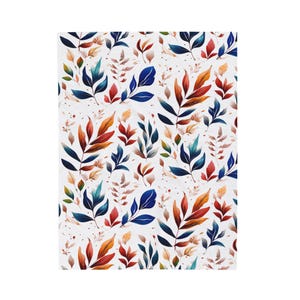 Vibrant Leaf Collection Blanket Cozy Botanical Design