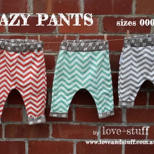 Lovestuff Lazy Pants PDF Pattern in Sizes 000-2 designer - Etsy Australia