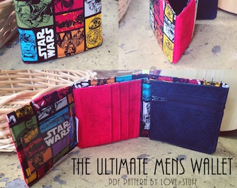 The Ultimate Mens Wallet PDF Pattern - Tri-fold Wallet Pattern by Love+stuff