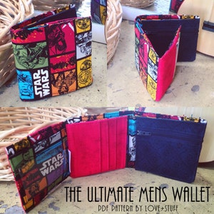 The Ultimate Mens Wallet PDF Pattern - Tri-fold Wallet Pattern by Love+stuff