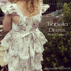 Tiabella Dress: PDF Sewing Pattern Girls Sizes 3 to 8